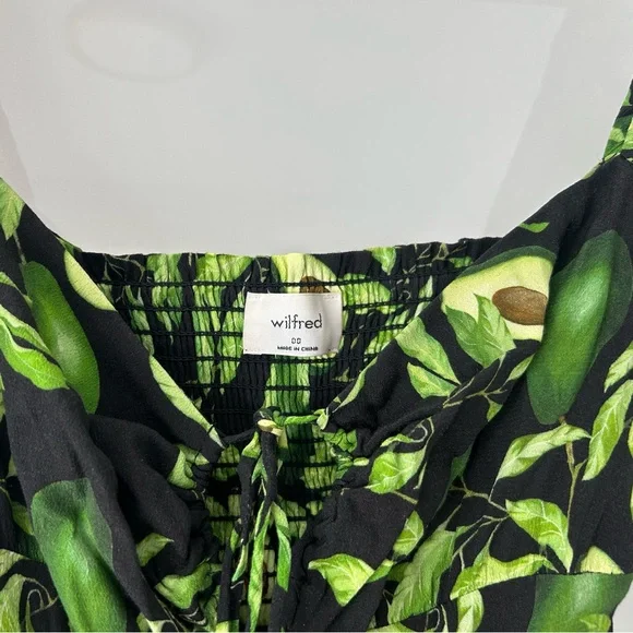 Wilfred Avocado Summer Dress with Puff Sleeves - Picture 4 of 5